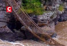 Desprendimiento del antiguo Puente Q’eswachaka causa alerta en Cusco