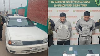 Tacna: Caen dos miembros de banda que robaban celulares con taxi