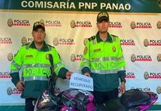 Huánuco: policía recupera motocicleta con requisitoria por hurto