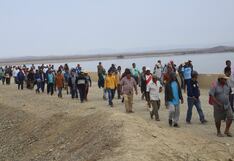 Piura: Agricultores hacen plantón en el reservorio Poechos para exigir agua