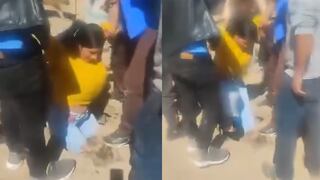 Piura: Madre e hijo son rescatados tras caer a un buzón