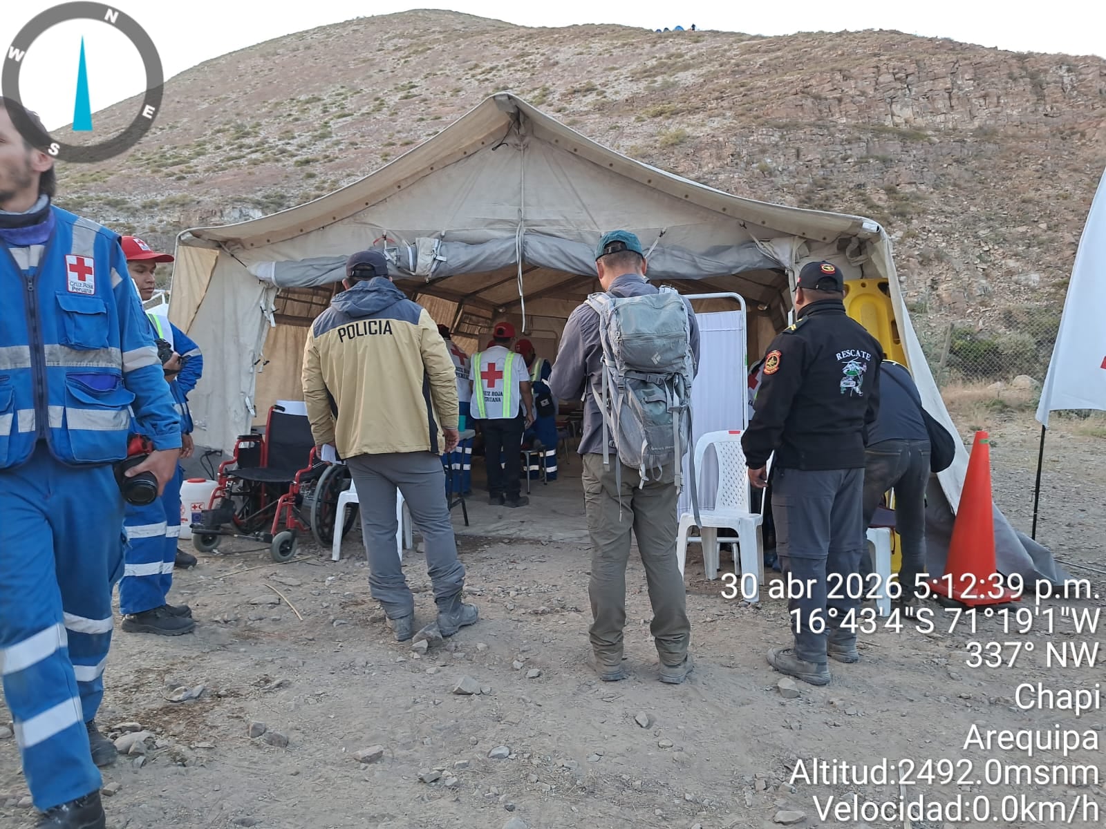 Rescate de turista de nacionalidad surcoreana en Chapi, Polobaya. Foto: PNP.