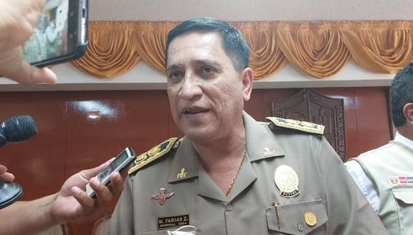 Jefe de la Región Policial de Piura, general Manuel Farías, dijo que efectivos de dicha dependencia, donde algunos fueron azotados por los ronderos, fueron cambiados a otra sede