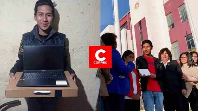 Apoyan al ajedrecista arequipeño Leonardo Cahuapaza donándole una laptop