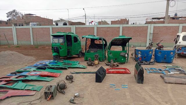 Banda delictiva utilizaba taller para desmantelar mototaxis robadas en Chincha Alta 