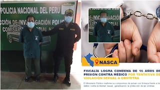 Nasca: 16 años de prisión contra médico por tentativa de violación sexual a obstetra
