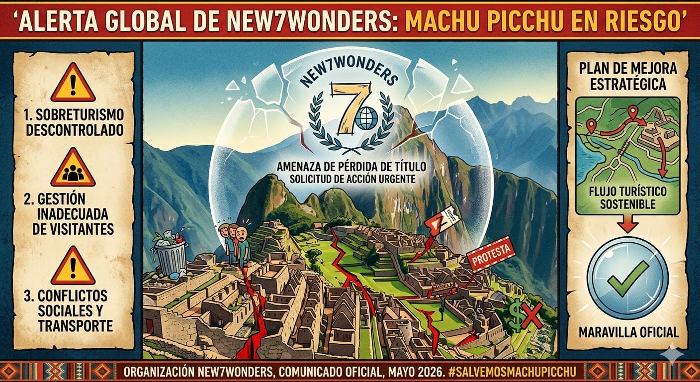 Organización internacional advirtió el mal manejo de la maravilla mundial peruana y los problemas que esto le puede ocasionar. (Imagen generada con IA/Gemini)