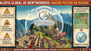 Piden reforma integral en Machu Picchu ante alerta de ‘New7Wonders’