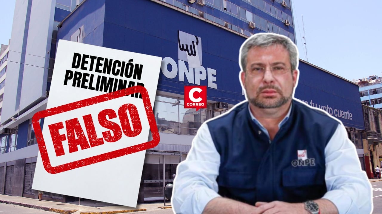 Elecciones 2026: PNP descarta pedido de detención preliminar contra jefe de la ONPE. Composición: Diario Correo.