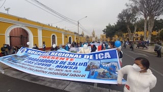 Personal de salud protesta y exige estabilidad laboral en la región Ica