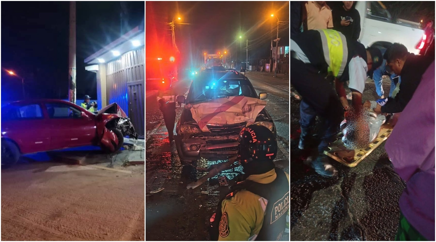 Ica: tres accidentes de tránsito dejaron heridos y fuertes daños materiales el fin de semana