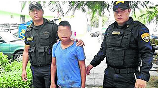 Trujillo: Menor de 14 es intervenido acusado de asaltar con un cuchillo 