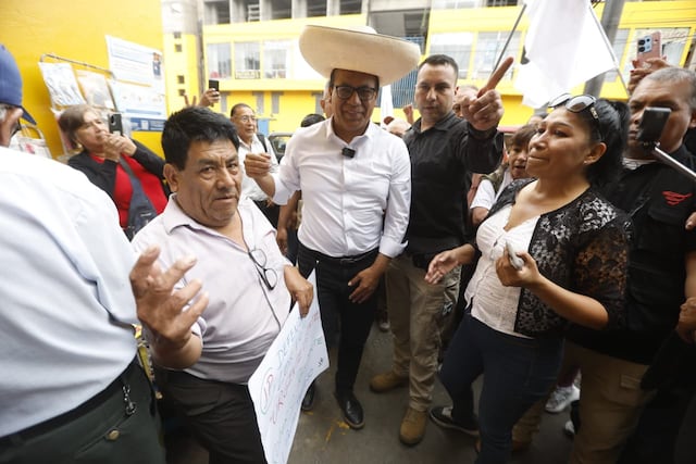 Roberto Sánchez en San Juan de Miraflores (Fotos: Jesús Saucedo/GEC)
