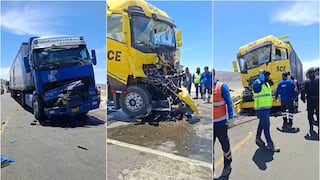 Panamericana Sur: Choque entre tres camiones tráiler en Nasca