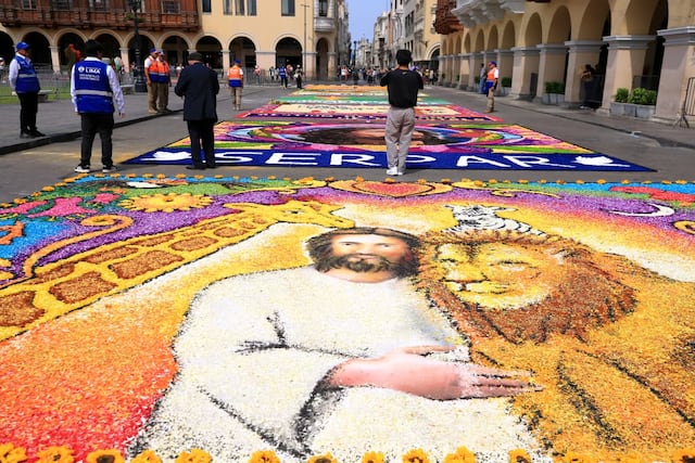 Lima celebró concurso de alfombras florales por Semana Santa (Fotos: César Bueno/GEC)