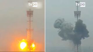 Ejército ruso destruye con misiles una antena de televisión en Kiev (VIDEO)