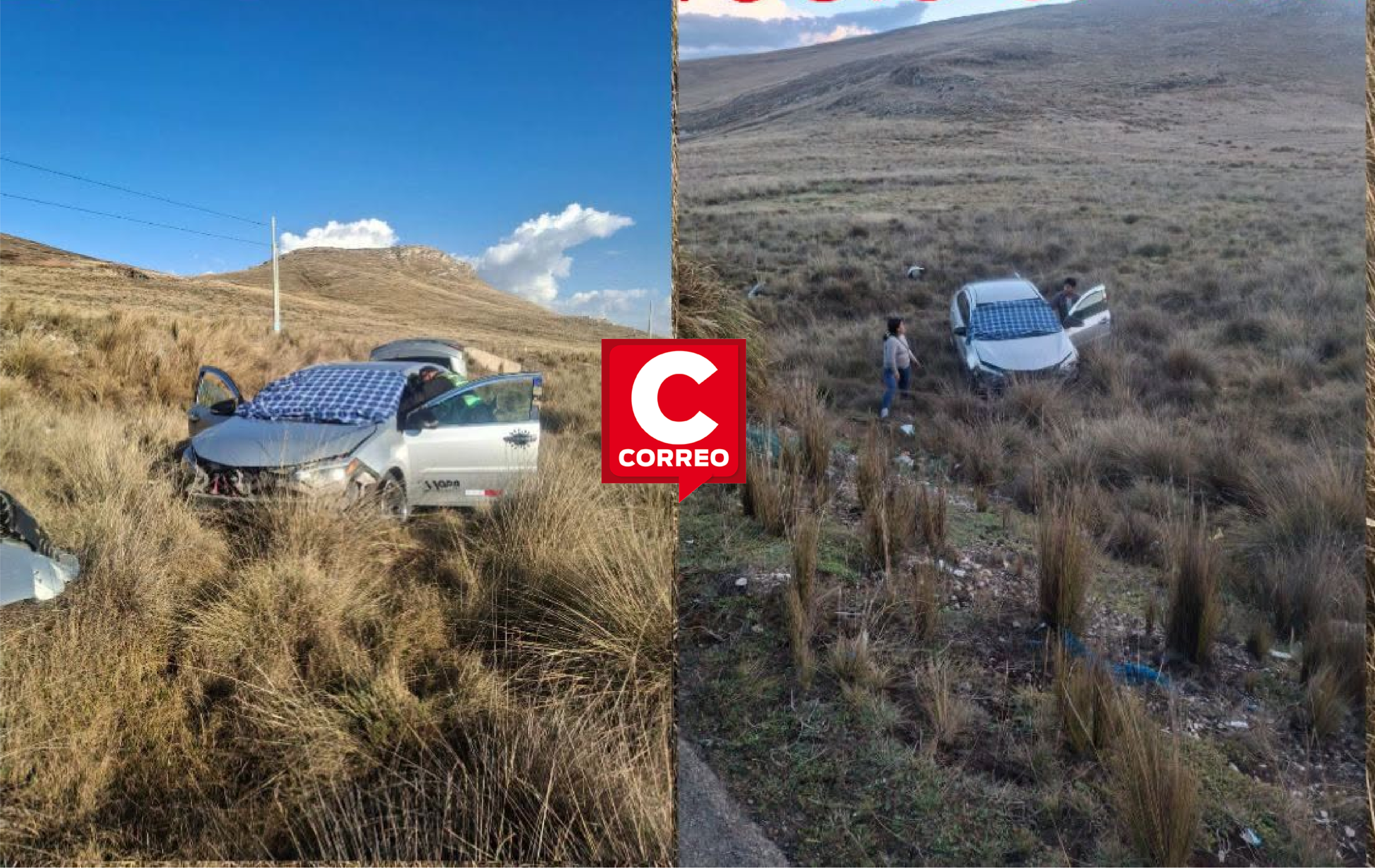 Jauja: tres heridos deja despiste de automóvil en la Carretera Central