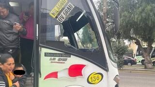 Trujillo: Lanzan piedras y rompen lunas de microbús de transporte público