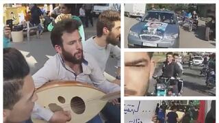 Siria: ​Seguidores de Al Asad tocan música en las calles tras ataque de EEUU (VIDEOS)