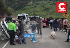 Huancavelica: Miniván vuelca y deja dos pasajeros muertos y siete heridos