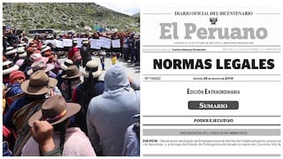 Las Bambas: Declaran estado de emergencia en Challhuahuacho - Apurímac