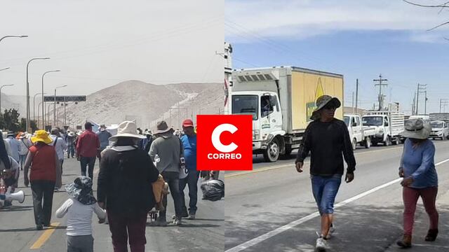Decenas de vehículos varados en el kilómetro 48 en Arequipa por bloqueo de pobladores de La Joya 