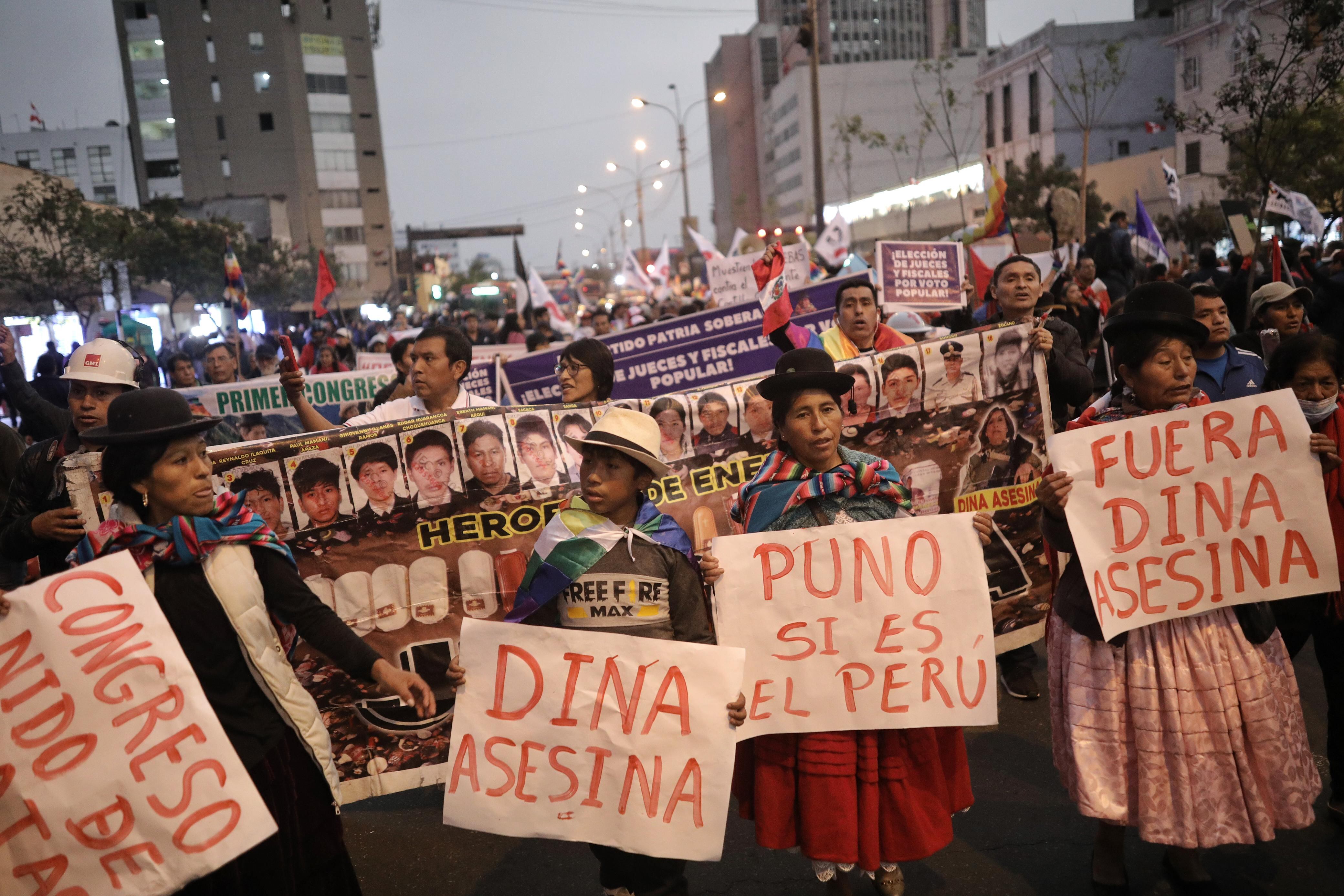 Boluarte es investigada por las muertes en protestas. Foto: Joel Alonzo/ @photo.gec
