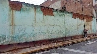 Por lluvias pared de la comisaría de Tarma está a punto de colapsar