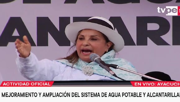Dina Boluarte. (Captura Tv Perú).