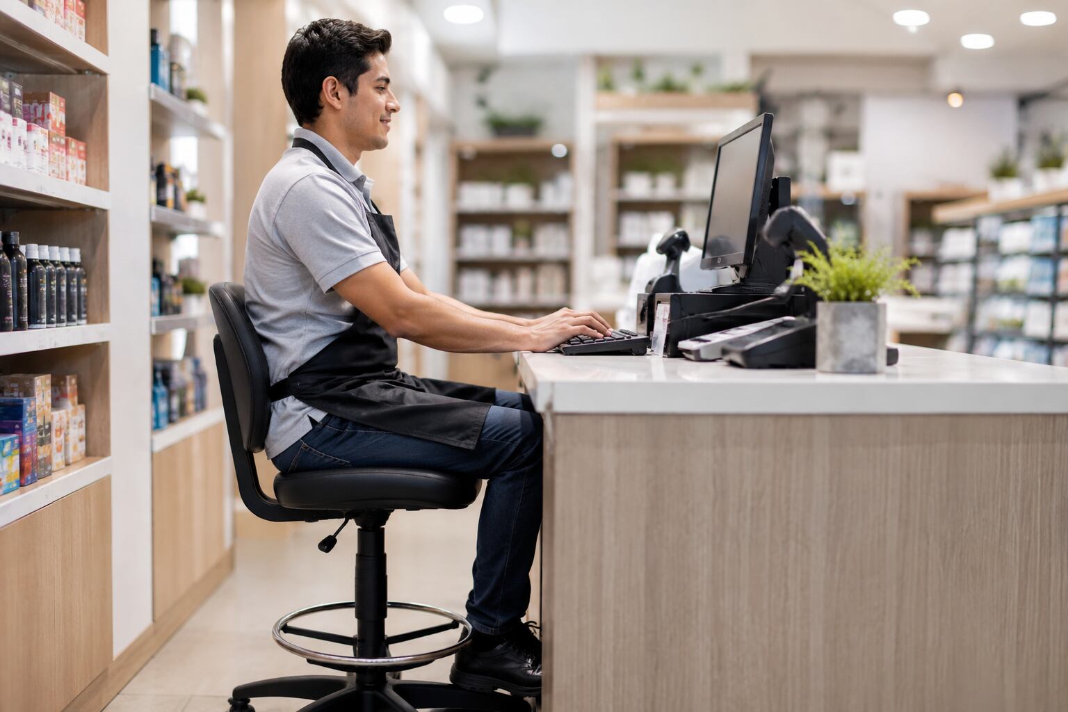 La norma obliga a los empleadores a implementar medidas que permitan alternar entre las posiciones de pie y sentado durante la jornada laboral, bajo supervisión de las autoridades competentes.| Foto: Generada con IA - ChatGPT
