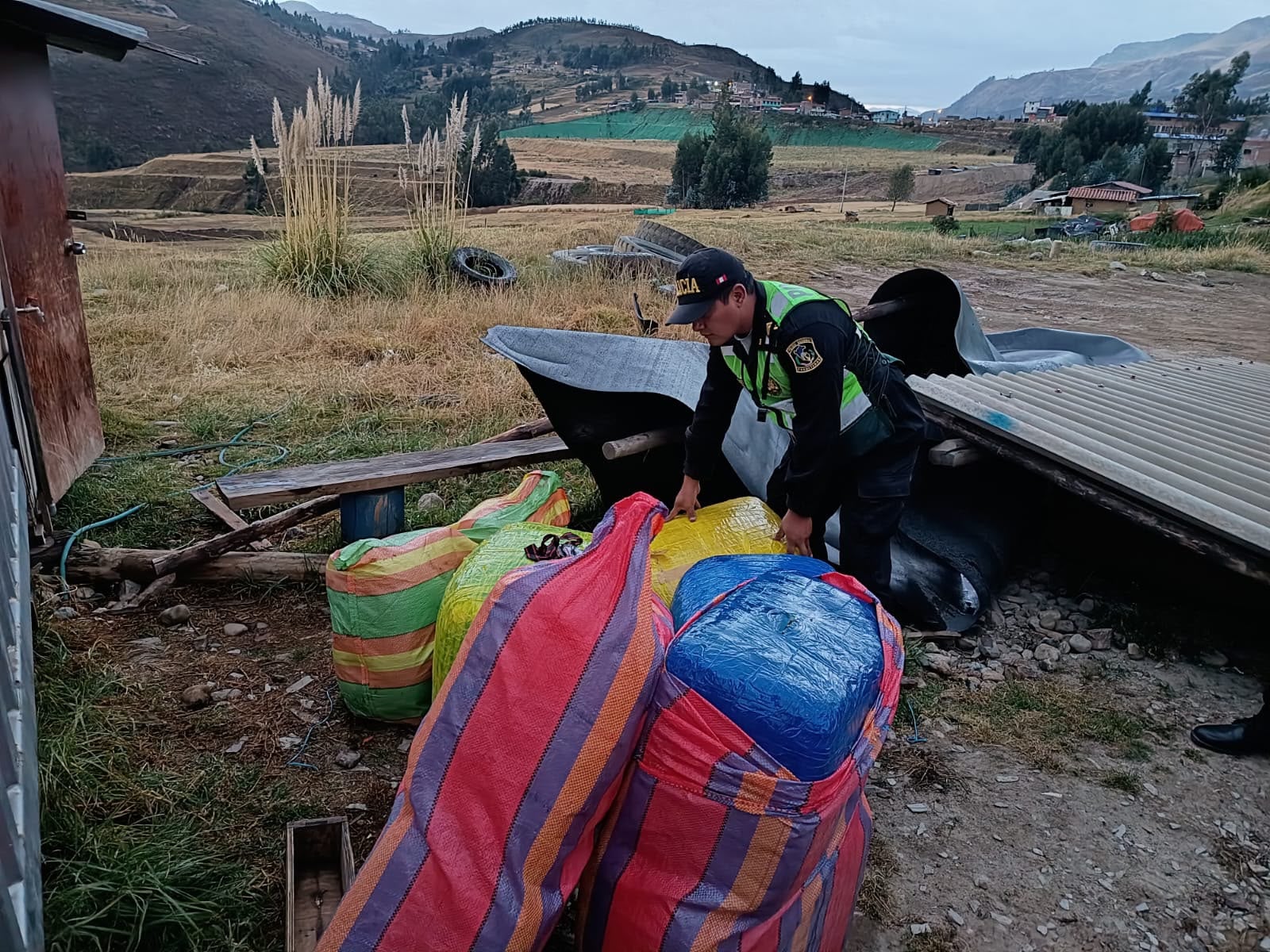 Pobladores dieron aviso a la PNP para que realicen las diligencias en el sector La Arena, en el distrito de Huamachuco.