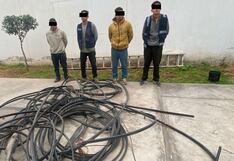 Trujillo: Policía sindica a cuatro hombres de robar cables de telefonía