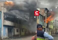 Incendio en Chosica: hombre logra rescatar a su esposa y tres hijos (VIDEO)