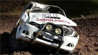 Ambulancia del Minsa se despista y deja cuatro heridos 