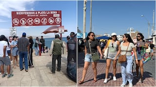 Hoteles al límite por turistas nacionales y extranjeros que visitan las Islas Ballestas en Paracas