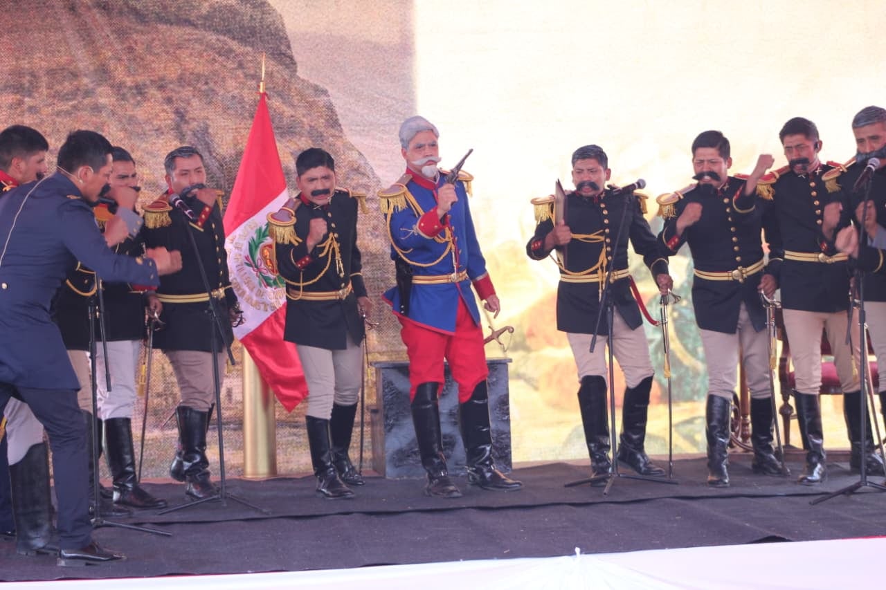 Escenificación de los héroes en la Batalla de Arica. Foto: GEC.