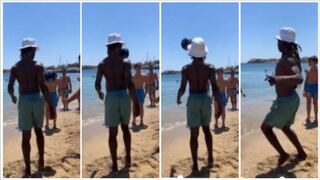 Eduardo Camavinga protagonizó accidente que causó risas en una playa (VIDEO)