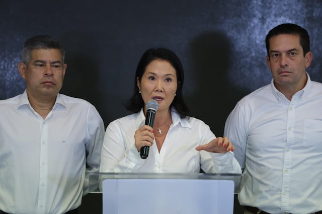 Keiko Fujimori pide ampliar horario de votación por mesas no instaladas (Fotos: Hugo Pérez /@photo.gec)