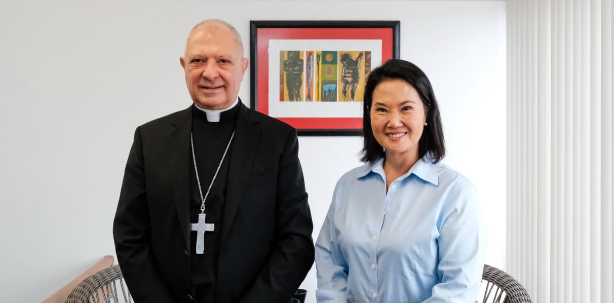 La presidenta electa sostuvo una reunión con monseñor Paolo Rocco Gualtieri para abordar aspectos vinculados al próximo viaje del Papa al país.