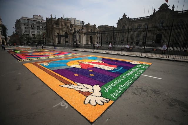 Lima celebró concurso de alfombras florales por Semana Santa (Fotos: César Bueno/GEC)