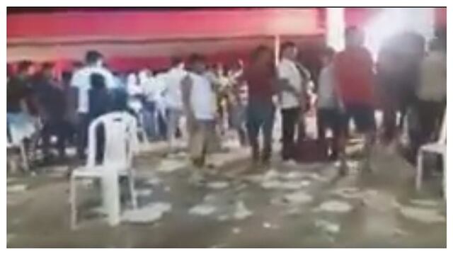 Baile social en Sechura deja varios heridos (VIDEO)