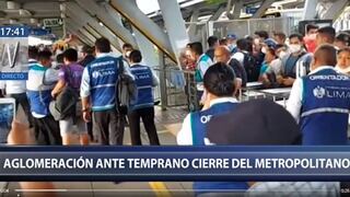Metropolitano: aglomeración de pasajeros en estación Naranjal por recorte de horario ante inmovilización
