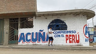 Aparecen pintas de candidatura presidencial de César Acuña en calles de Trujillo