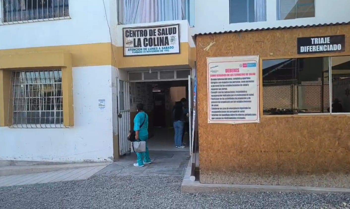 Estudiantes de Majes fueron trasladados al centro de salud tras vacunarse (Captura: Canal 33 Majes TV)