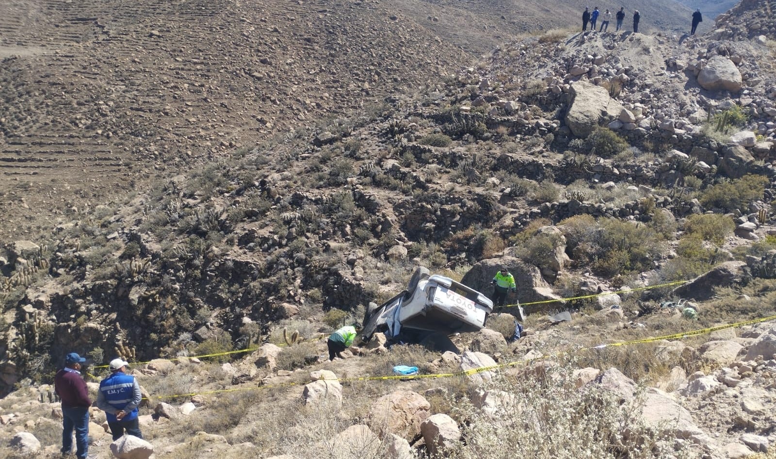 Vehículo con una pareja que viajaba de Puno a Tacna despistó en Candarave