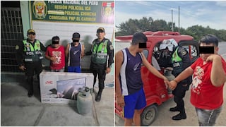 Chincha: cae banda de ‘robacasas’ cuando se llevaban hasta el balón de gas