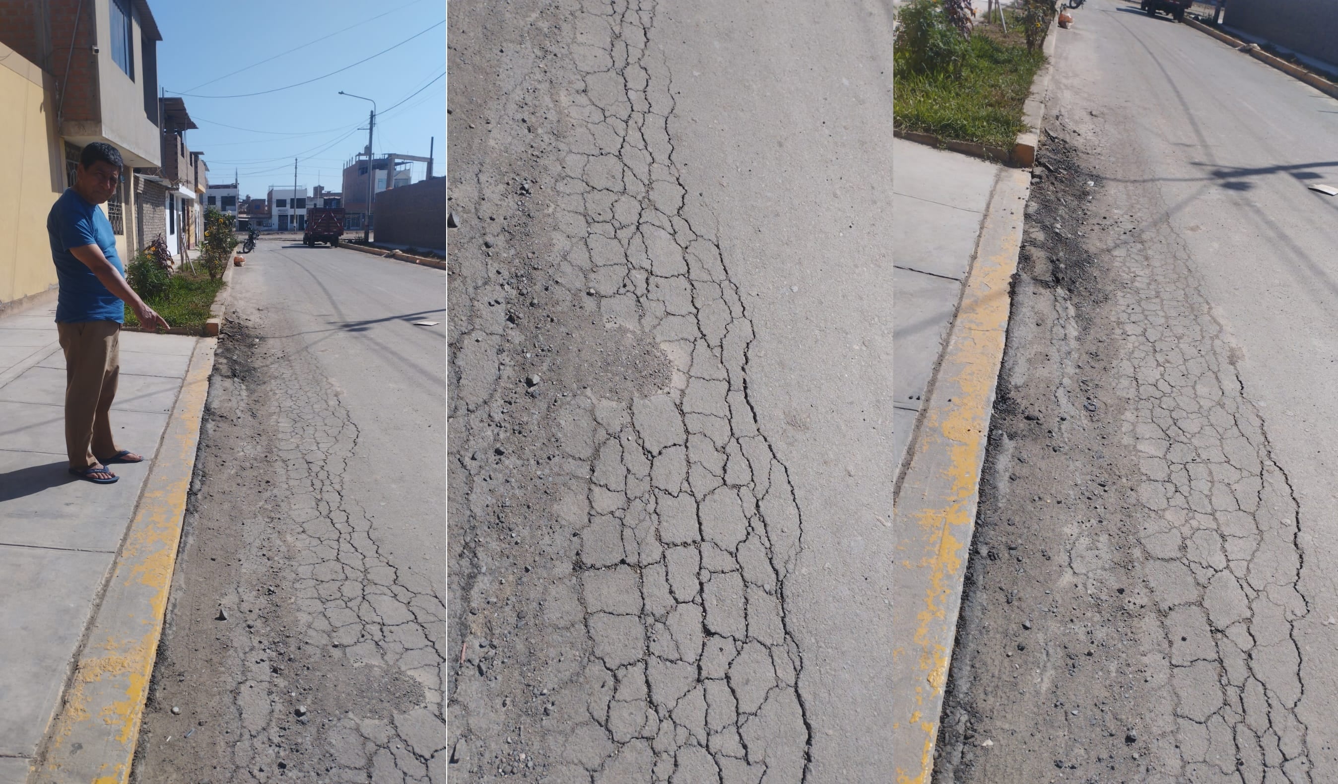 Obra de pavimentación recién inaugurada en Chiclayo presenta graves daños