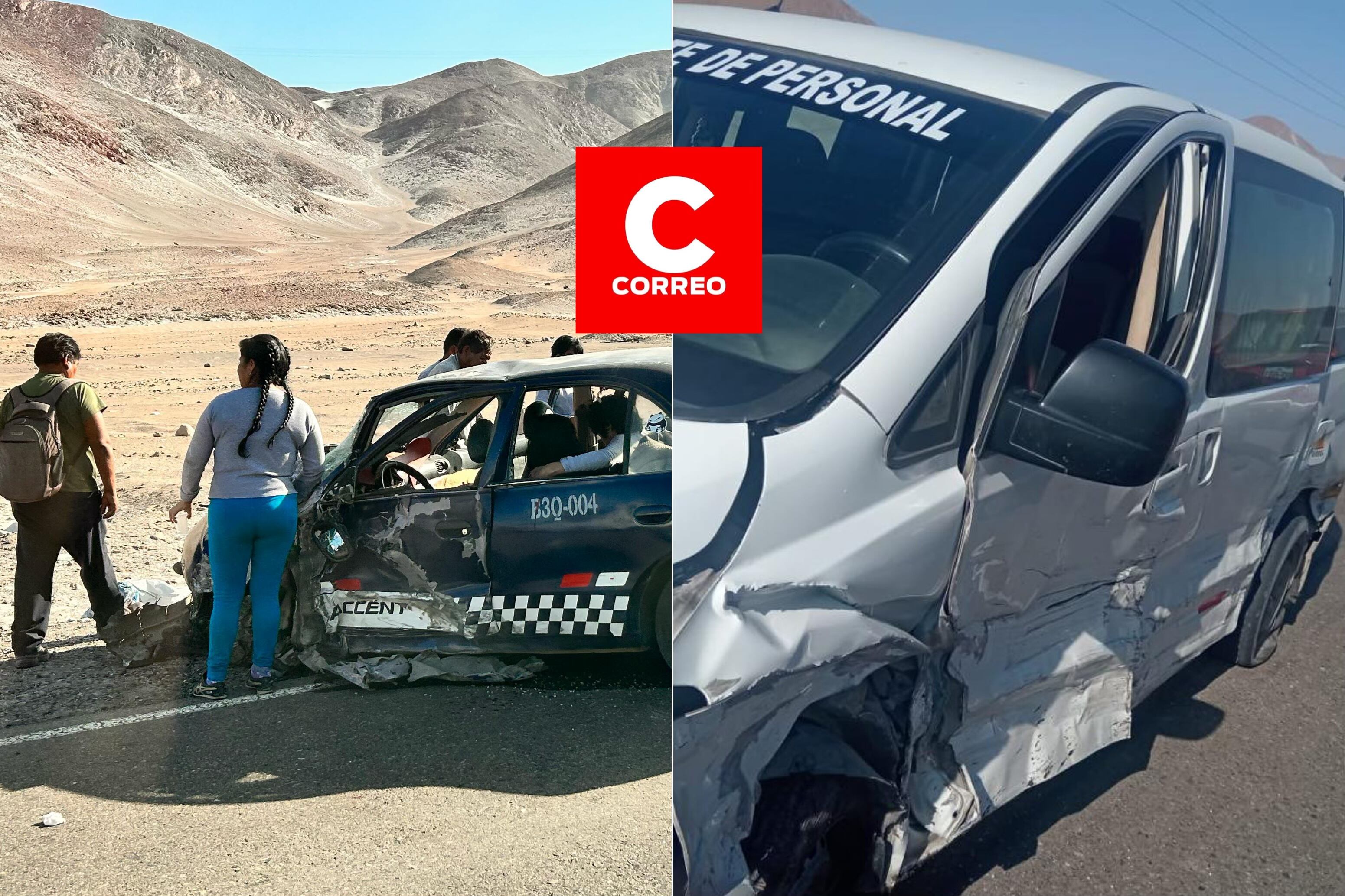 Las unidades chocaron en la carretera Cerro Verde en Arequipa. (Foto: Difusión)