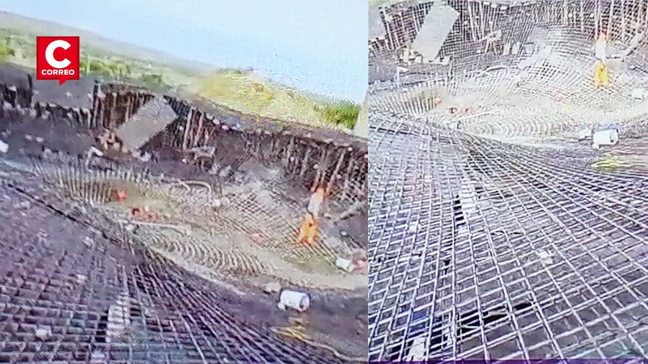 Derrumbe en obra municipal de Talara deja ocho heridos, uno grave. (Foto: Captura Canal N)