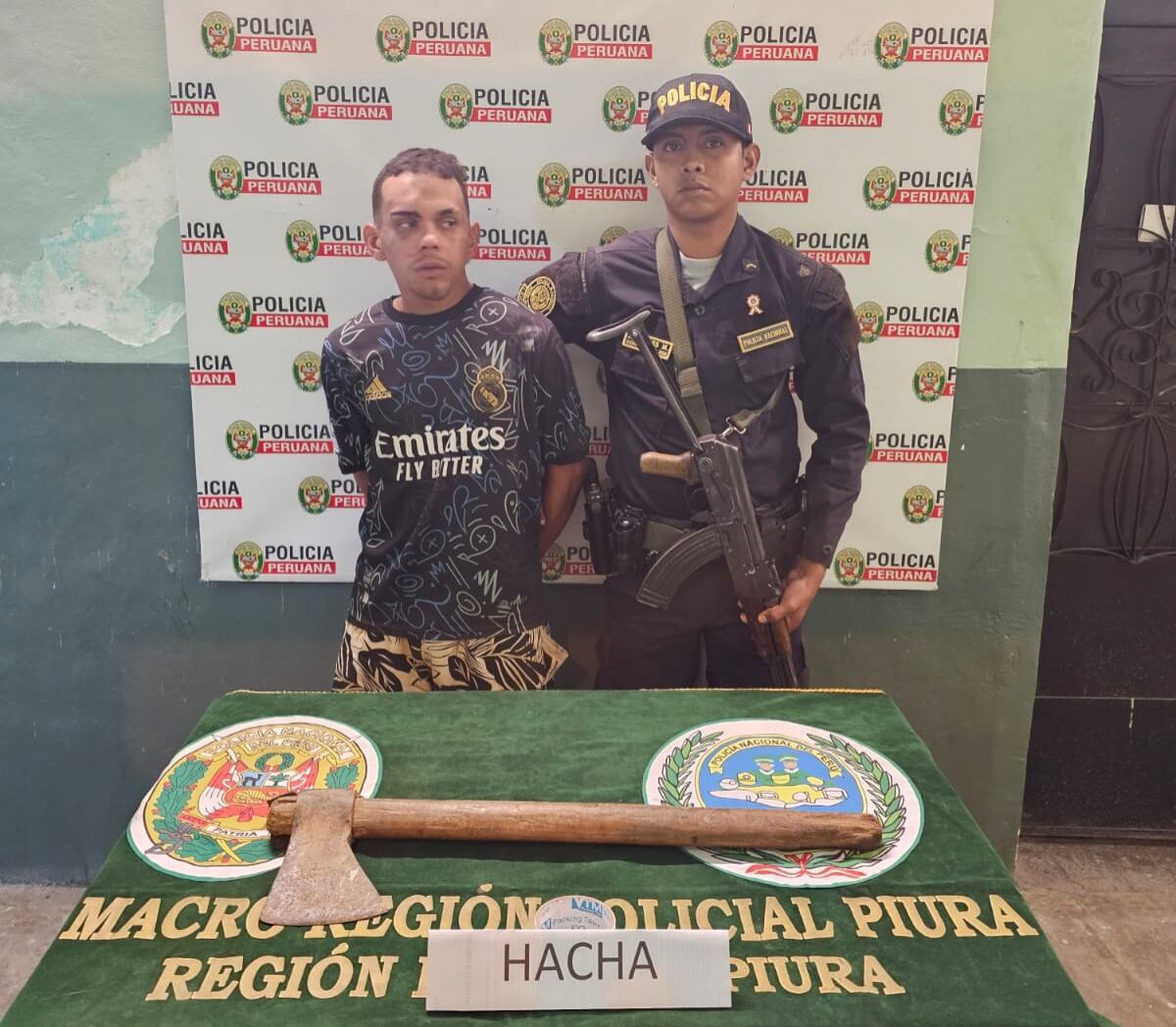 Según la Policía, el sujeto fue capturado cuando pretendía huir por el campo